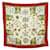 Hermès SCIARPA CARRE DI HERMES HERBIER DE GAVARNIE 90 SCIARPA IN SETA CON BROCCH ROSSA Rosso  ref.1099226