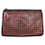 GIVENCHY RED AND BLACK DAMIER LEATHER POUCH CLUTCH HANDBAG  ref.1099236