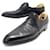CUSTOM-MADE CORTHAY DERBY SHOES 46.5 47 BLACK LEATHER SHOES  ref.1099260