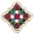 Autres bijoux VINTAGE BROCHE CHANEL GRIPOIX CABOCHONS PATE DE VERRE & STRASS METAL BROOCH Métal Doré  ref.1099390