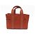 Hermès NUOVA BORSA A MANO HERMES ACAPULCO PM CABAS IN TELA E PELLE ROSSO MATTONE - vista 2