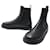 NEW THE ROW SHOES GAIA ANKLE BOOTS 41 CHELSEA BLACK LEATHER BOOTS  ref.1099414