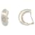 BOUCLES D'OREILLES CHANEL CREOLES LOGO ARGENT MASSIF 25GR SILVER HOOP EARRINGS Argenté  ref.1099441