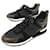 NEW LOUIS VUITTON SHOES RUN AWAY SNEAKERS 1a3CW3 39.5 CANVAS LEATHER SHOES Black  ref.1099458