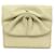 YVES SAINT LAURENT PORTFOLIO 123541 PLEATED LEATHER WALLET Cream  ref.1099480