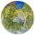 HERMÈS:  Assiette à pain Cheval d'Orient n°2, en Porcelaine.  16 cm Céramique Multicolore  ref.1101451