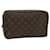 Toilette Louis Vuitton Monogram Trousse 28 Bolso de mano M47522 LV Auth 55785 Monograma Lienzo  ref.1099788