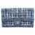 Chanel 2018 Borsa con patta della sfilata in edizione limitata Timeless Classic foderata in tweed denim Blu Multicolore Giovanni  ref.1100382