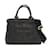 Prada Canapa Logo Denim Handbag 1BG439 Black  ref.1100483