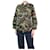 Saint Laurent Green camouflage shearling jacket - size UK 6 Cotton  ref.1100573