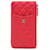 Carteira plana Chanel Red CC acolchoada em pele de cordeiro Vermelho Couro  ref.1100599