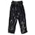 Autre Marque Sally LaPointe Black Sequined Belted Pants / trousers Viscose  ref.1101469