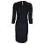 Fuzzi Schwarzes Stretch-Strickkleid mit Dreiviertelärmeln - Ansicht 3