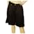 Dolce & Gabbana Pantaloni bermuda plissettati in raso di seta nero Taglia pantaloni 40  ref.1102400