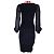 Fuzzi Preto / Vestido midi de malha rosa com mangas compridas e decote em V - vista 3