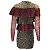 Fuzzi Red / Tan / Black Leopard Printed Ruffled Long Sleeved Mesh Dress - view 3