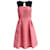 Autre Marque Mantu Schwarz / Rosa Brokat-Skaterkleid Pink Polyester  ref.1102836