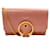 Jimmy Choo Rosa Lederbrieftasche an Kette mit goldenem Kettenriemen Pink  ref.1102874