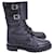 Botas de combate Dior em couro preto  ref.1102902