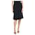 Chanel Falda de seda negra hasta la rodilla - talla UK 14 Negro  ref.1103299