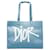 Dior Blue x Stussy Tote mit großer Logo-Applikation Blau Leder Kalbähnliches Kalb  ref.1103380