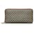 Gucci Brown Micro GG Supreme Star Zip Around Continental Wallet Beige Cloth Cloth  ref.1103396