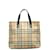 Burberry Canvas-Einkaufstasche mit House Check-Muster Braun Leinwand  ref.1103659