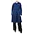 Marni Abrigo de lana azul oscuro con cinturón - talla UK 8  ref.1103692