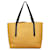 Jimmy Choo Große Shopper-Tasche aus zweifarbigem gekrispeltem Leder in Taupe und Gelb  ref.1103715