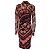 Fuzzi Noir / Robe midi fuchsia en maille et satin imprimé multi-fleurs Multicolore