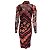 Fuzzi Noir / Robe midi fuchsia en maille et satin imprimé multi-fleurs Multicolore - vue 3