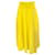 Sacai Yellow Pleated Midi Skirt Cotton  ref.1104221