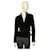Lato della giacca avvolgente con cardigan aderente con cintura in maglia di lana bouclé nera IRO Vipeana 36 Nero  ref.1104318