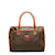 Céline Macadam Mini Boston Tasche Braun Leinwand  ref.1104362