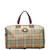 Burberry Haymarket Check Canvas Boston Bag Brown Cloth  ref.1104374