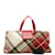 Burberry Check Wool Handbag Red Cloth  ref.1104409