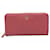 Prada Pink Saffiano Zip Around Long Wallet Leather Pony-style calfskin  ref.1104502