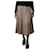 Ralph Lauren Brown pleated linen-blend skirt - size UK 12  ref.1104636