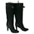 Hermès HERMES High boots black suede soft upper very good condition T39,5 Item Leather  ref.1104677