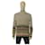 Missoni Gray Khaki Wool Rib Knit Striped Turtleneck Top Sweater Blouse size 54 Grey  ref.1104688