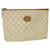 GUCCI GG Plus Supreme Clutch Bag PVC Leather Beige Auth ep1950  ref.1104795