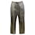 Brunello Cucinelli Silver Leather Drawstring Pants Silvery  ref.1105506