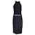 Michael Kors Collection Schwarzes Neckholder-Kleid aus Bouclé-Krepp Wolle  ref.1105507