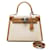 Hermès Toile & Swift Kelly 28 Brown Cloth  ref.1105589