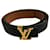 Montsouris Louis Vuitton Initiales taurillon reversible belt 30mm Black Leather  ref.1105652
