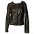 René Lezard Rene Lezard lambskin Ultra Soft Leather Collarless Jacket Size 36 hook eye Black - view 3