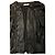 René Lezard Rene Lezard lambskin Ultra Soft Leather Collarless Jacket Size 36 hook eye Black - view 6