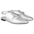 Burberry Silberne Cheltown Slingback-Loafers-Sandalen Leder  ref.1105894