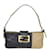 Fendi Black/Beige FF Flap Baguette Bag Leather  ref.1105896