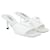 Prada White Triangle Logo Open Toe Mules Leather  ref.1105907